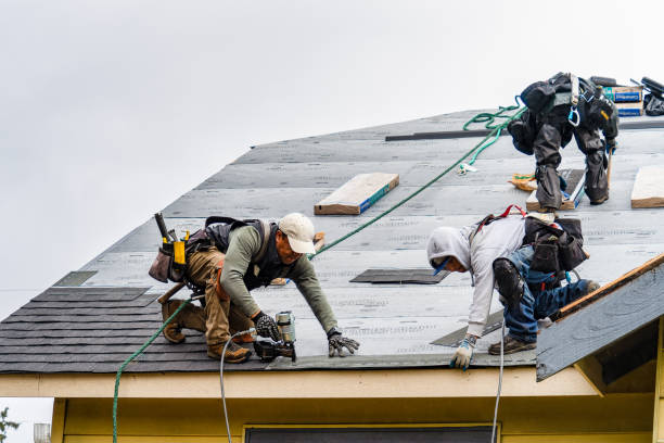 Professional Gutter Installation technician working in Attica, MI